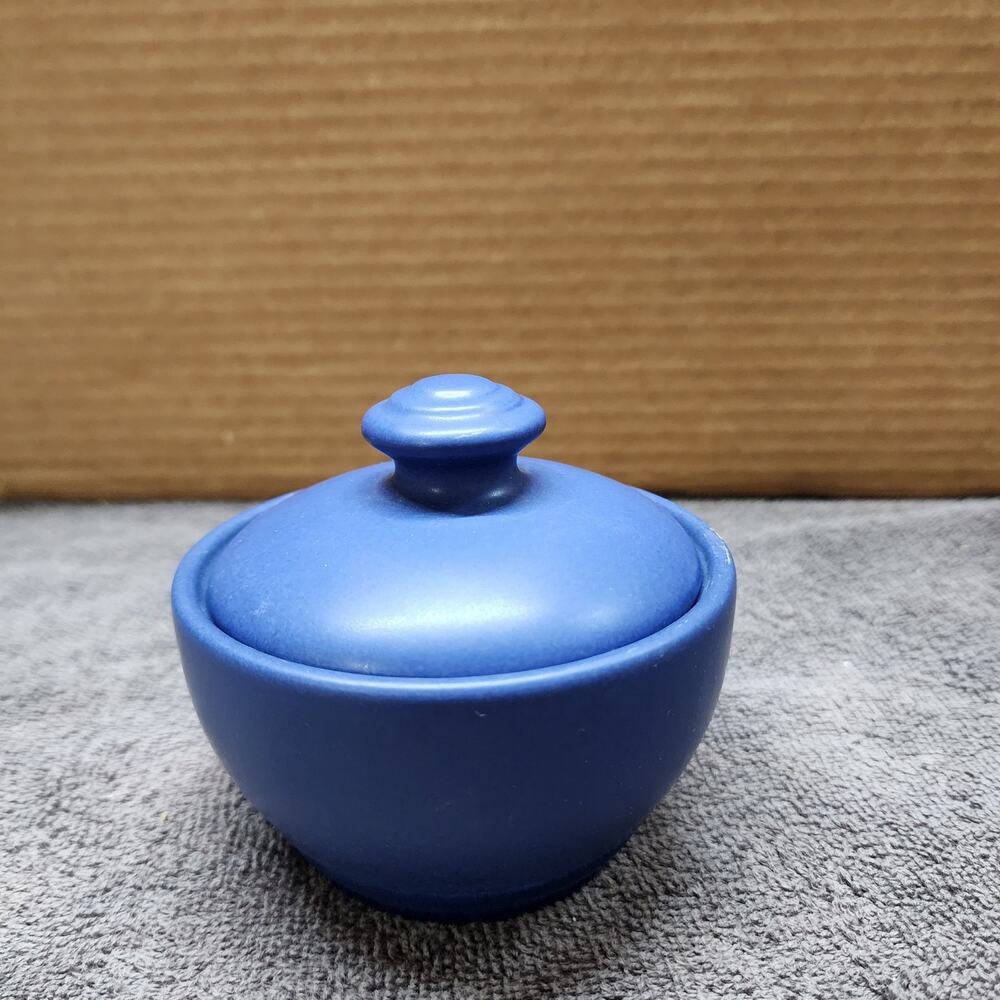 Small blue Pfalztgraff sugar bowl with lid N